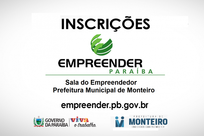 Sala do Empreendedor: Empreender Paraíba abre inscrições em Monteiro nesta sexta-feira